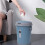 Plastic Round Trash Can with Snap-On Lid 1.5 Gallon 1