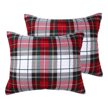 Spencer Plaid gewatteerde standaard kussensloop 26x20 inch katoen/polyester