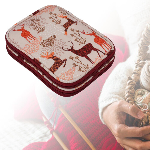 Crochet Hook Case Red Deer Double-Layer Travel 2