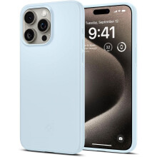 Dunne hoes voor iPhone 15 Pro Max, gedempt blauw