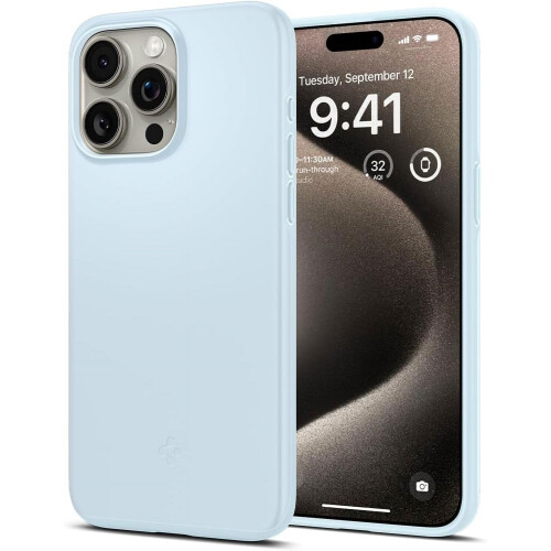 Θήκη iPhone15Pro Max λεπτή, αθόρυβη, μπλε