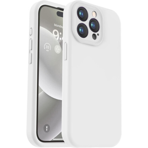 Θήκη για iPhone 15Pro από υγρή σιλικόνη, ανθεκτική στους κραδασμούς, 6,1 ιντσών