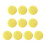 Fabric Covered Shank Buttons Yellow 10 pcs 6