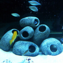 Aquarium cichlid stone cave ornament for shrimp breeding