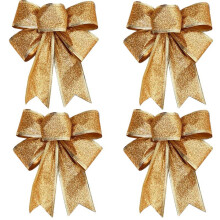 Christmas Tree Decoration Bows Gold 25 x 21 cm 10 pcs