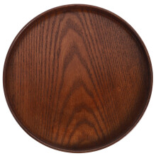 Wooden Round Tray Desktop Serving Tray 10-inch