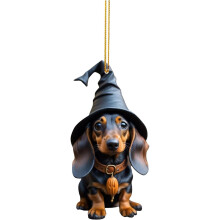 Pompoen hond auto achteruitkijk hanger acryl1 stuk