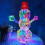 Christmas snowman ornament LED light-up USB powered 2