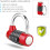 5-Digit Combination Padlock Red Outdoor Waterproof 5
