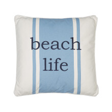 Cojín decorativo Levtex Home St Bart azul y blanco con forma de caballito de mar