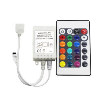 LED Strip Light RGB Control Box with 24-Key IR Remote for