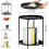 WSYW Metal 2-Tier End Table with Removable Tray Black 2