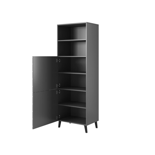 Cabinet ABETO 60x40x176,5 cm graphite/glossy graphite 1