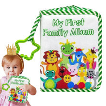 Baby-Tierfotoalbum mit weichem Stoffeinband, 17 Fotos