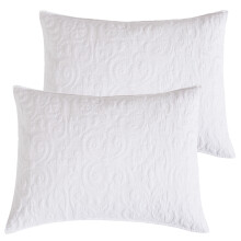 Levtex Home Birch Hill kussensloopset van 2, wit, gewatteerd katoen