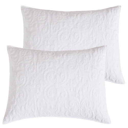 Levtex Home Birch Hill kussensloopset van 2, wit, gewatteerd katoen