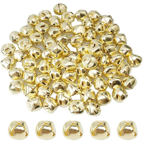 Jingle Bells Metall 15 mm 100 stk. Gull