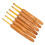 Agulha de crochê de bambu dourada 3,5–6 mm 13,5 cm 1
