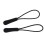 Nylon Zipper Pulls Reflective Black 10 pcs 4