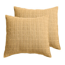 Levtex Home Mills Vaffel Euro Sham Sæt med to Okker 26x26