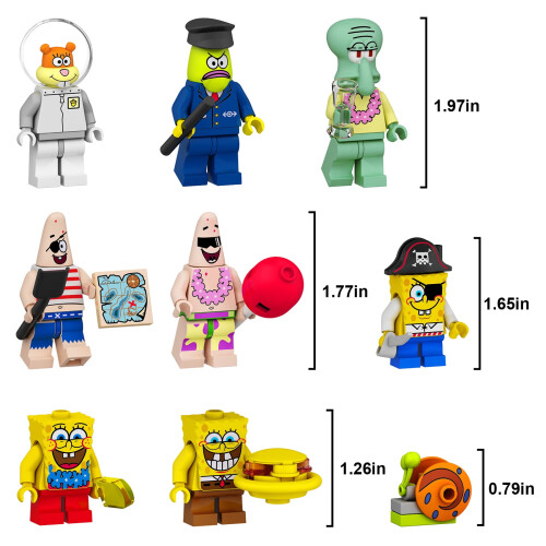 Spongebob Minifigures Building Blocks 9 PCS 1