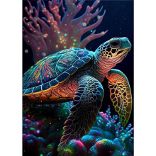 Kit de pintura de diamantes de tortuga marina de 12x16 pulgadas