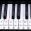 Piano key letter note stickers 88/61 keys transparent 5