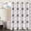 Tenda da doccia resistente 72x72 con ganci 1