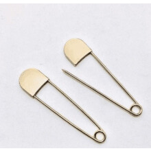 Stainless Steel Safety Pins 3 Inch Silver 2 PCS