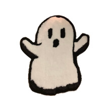 Halloween bademåtte med spøgelsesdesign, skridsikker vandabsorberende