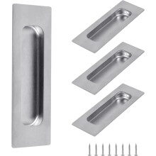 Flush Sliding Door Pulls Rectangular Recessed 4 pcs