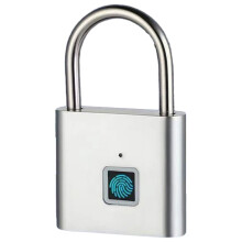 Cadeado inteligente Literteer com leitor de impressões digitais, carregamento USB e à prova d'água.