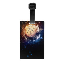 Basketball Luggage Tag Round Dots Design 1 Piece