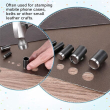 Round Hole Punch Tool,Duty Fabric Punch Tools Leather Punching Tools Kit for Handmade DIY Leather Working