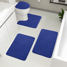 Badematten-Set aus Memory-Schaum, rot, 4-teilig