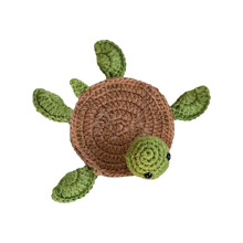 Håndlavet hæklet skildpaddekrus tæppe boligindretning 1 stk.
