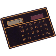 Calculadora de bolso de 8 dígitos com energia solar, preta.