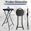 WSYW folding stool black 2 pack 18 inch 2