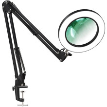 LED Desk Lamp with Magnifier and Adjustable Light, 3 Color