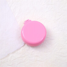 JunYeShi folding hair brush with mirror dark blue pink