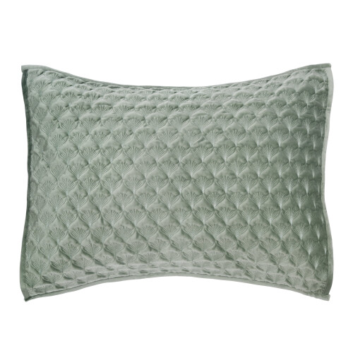 Levtex Merano quiltad sammet, sjögrön 61x51 cm