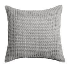 Cojín decorativo Levtex Mills Waffle gris 20x20 pulgadas