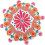 Almofada decorativa Levtex Home Lima Llama redonda de 40 cm (16 polegadas) 1