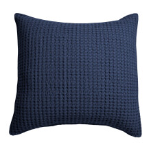 Cojín decorativo Levtex Mills Waffle azul marino 20x20 pulgadas