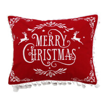 Cojín decorativo Levtex Home con diseño de ciervo folclórico, 14x18 pulgadas.