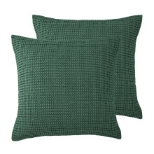 Levtex Home Mills Vaffel Euro Sham Sæt med to Skovgrøn
