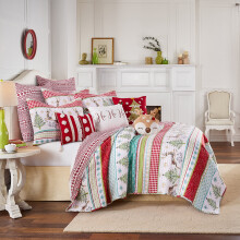Levtex Home multicolor microfiber quilt reversible
