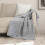Levtex Home waffle throw grey cotton 50 x 60 in 1