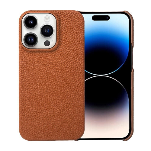 Λεπτή θήκη από γνήσιο δέρμα για iPhone 16 σε μαύρο χρώμα