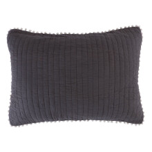 Levtex Home Pom Pom Standard Sham 66x51 cm skifer bomuld